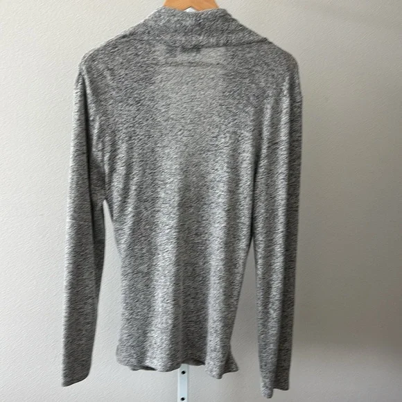 Tahari Sweater L Draped Surplice Front Modern Boho Sultry Minimalist Street Chic - Picture 3 of 15